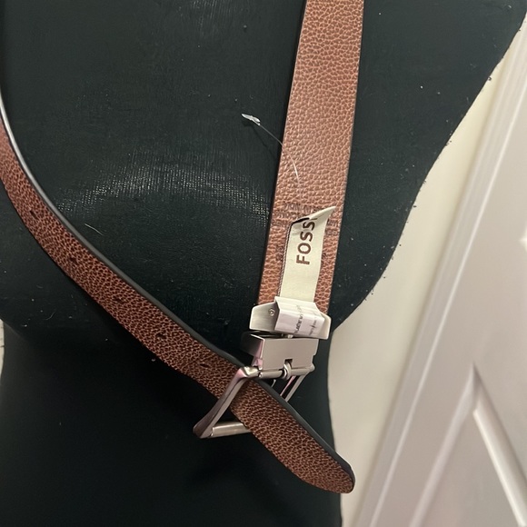 Fossil Men Leather Reversible Belt Size Waist 32 - Picture 6 of 8